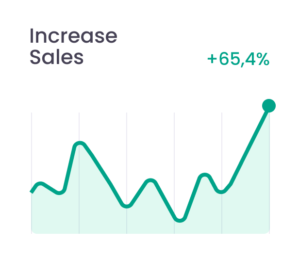 green sales graph increasing