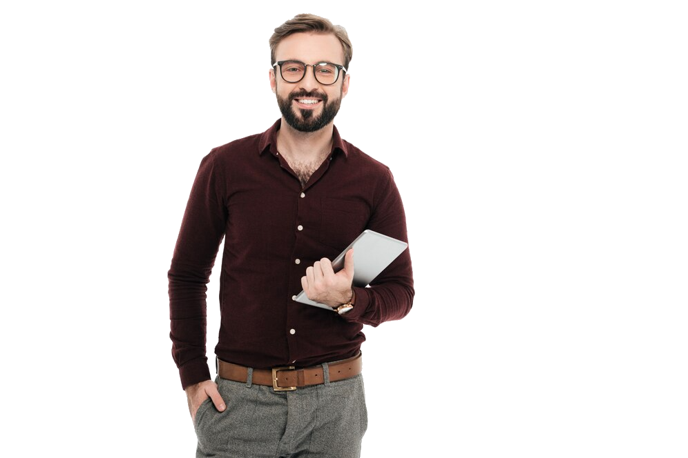 professional man with glasses